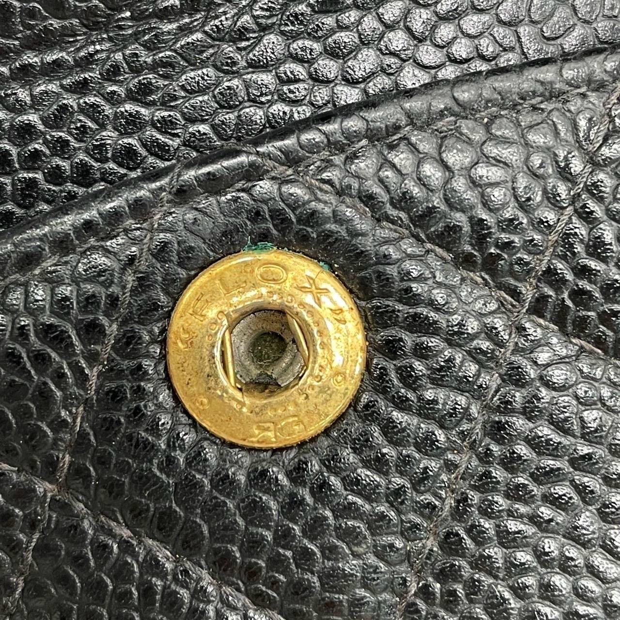Chanel Classic Leather Small Black Caviar Leather with 24k Gold Hardware, 2000-2002 en vente 7