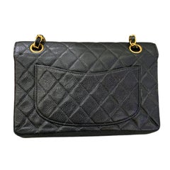 Chanel Classic Flap Small Black Caviar Leather with 24k Gold Hardware, 2000-2002