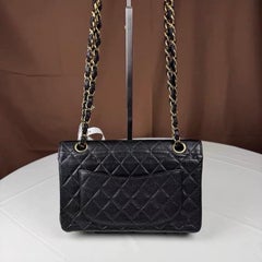 Chanel Classic Flap Small Black Caviar Leather with 24k Gold Hardware, 2003-04