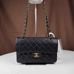 Chanel Classic Flap Small Black Caviar Leather with 24k Gold Hardware, 2003-04