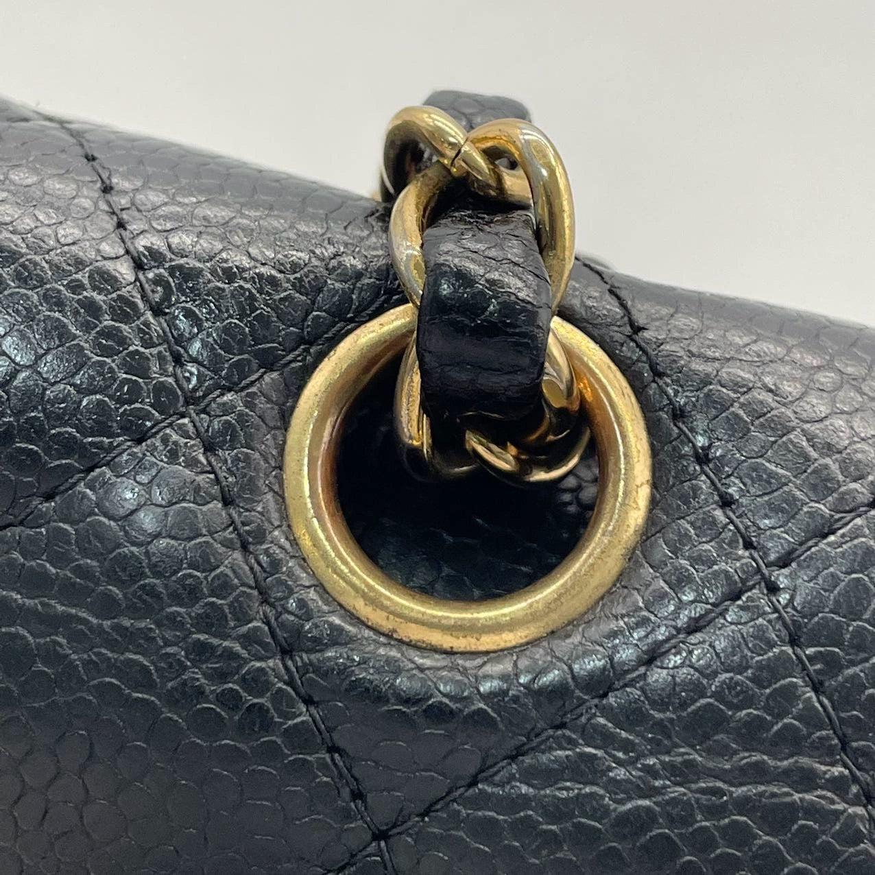 Chanel Classic Flap Small Black Caviar Leather with 24k Gold Hardware, 2004-2005 6