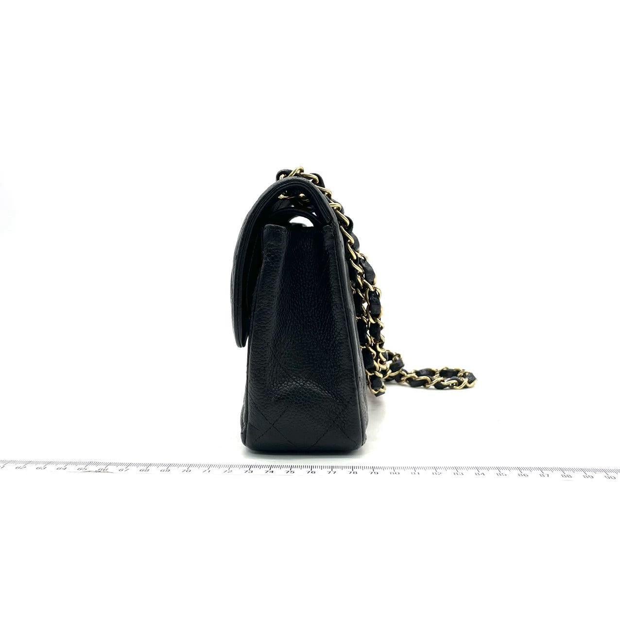 Chanel Classic Flap Small Black Caviar Leather with 24k Gold Hardware, 2004-2005 2