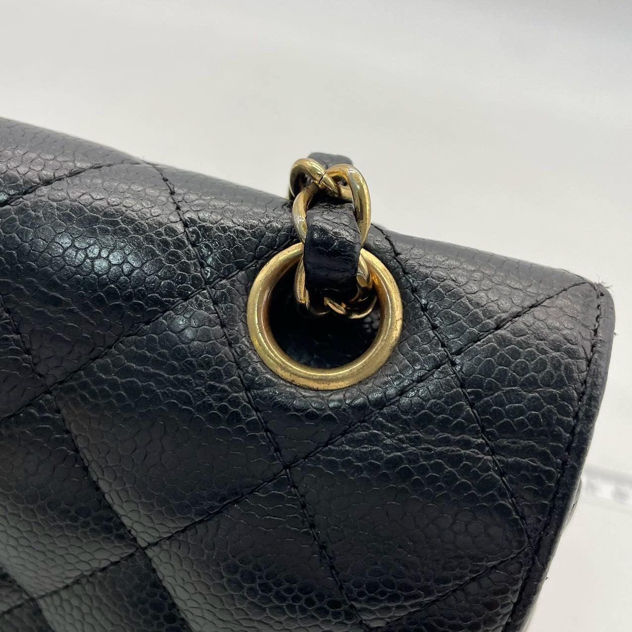 Chanel Classic Flap Small Black Caviar Leather with 24k Gold Hardware, 2004-2005 5