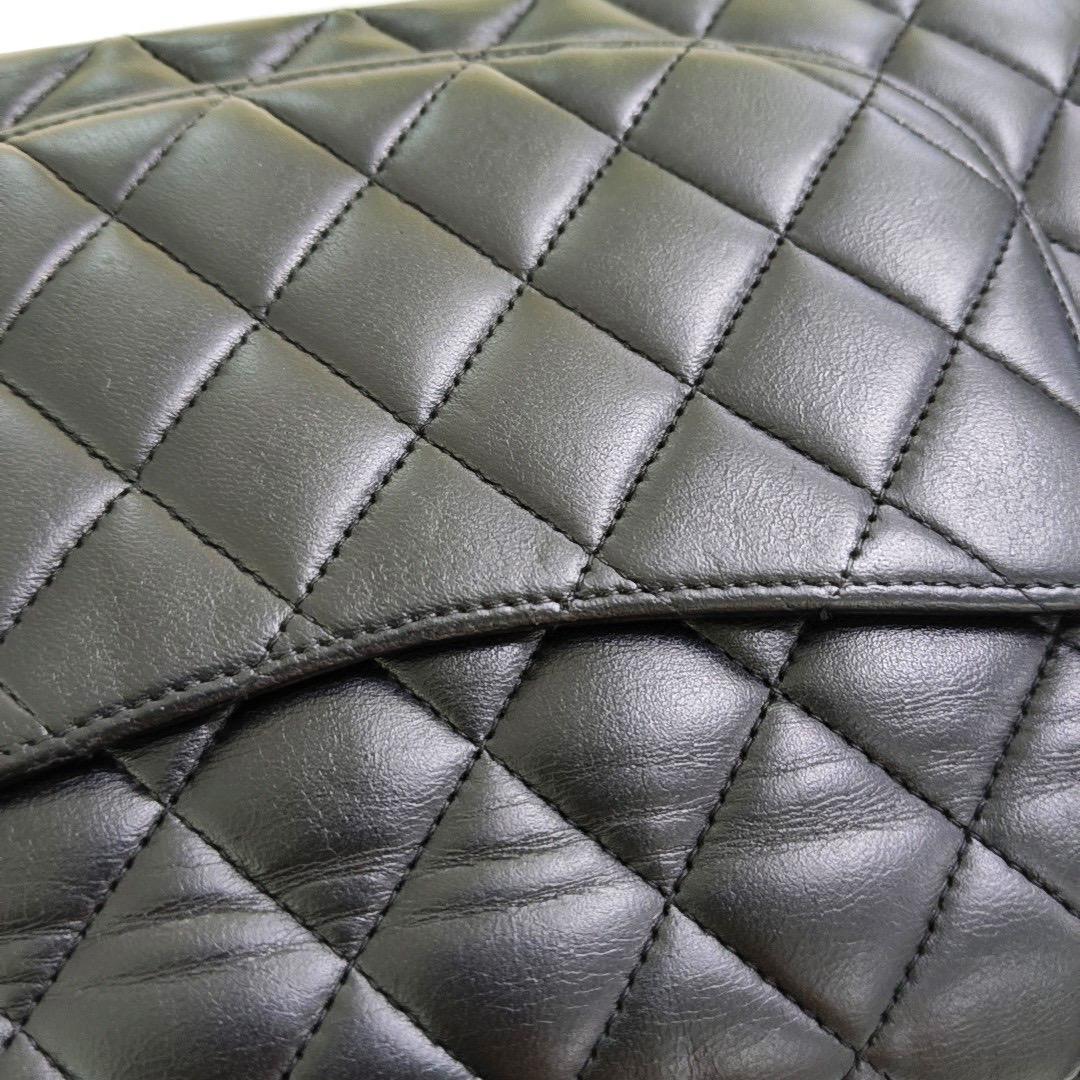 Chanel Classic Flap Small Black Lambskin Leather Gold Hardware For Sale 10