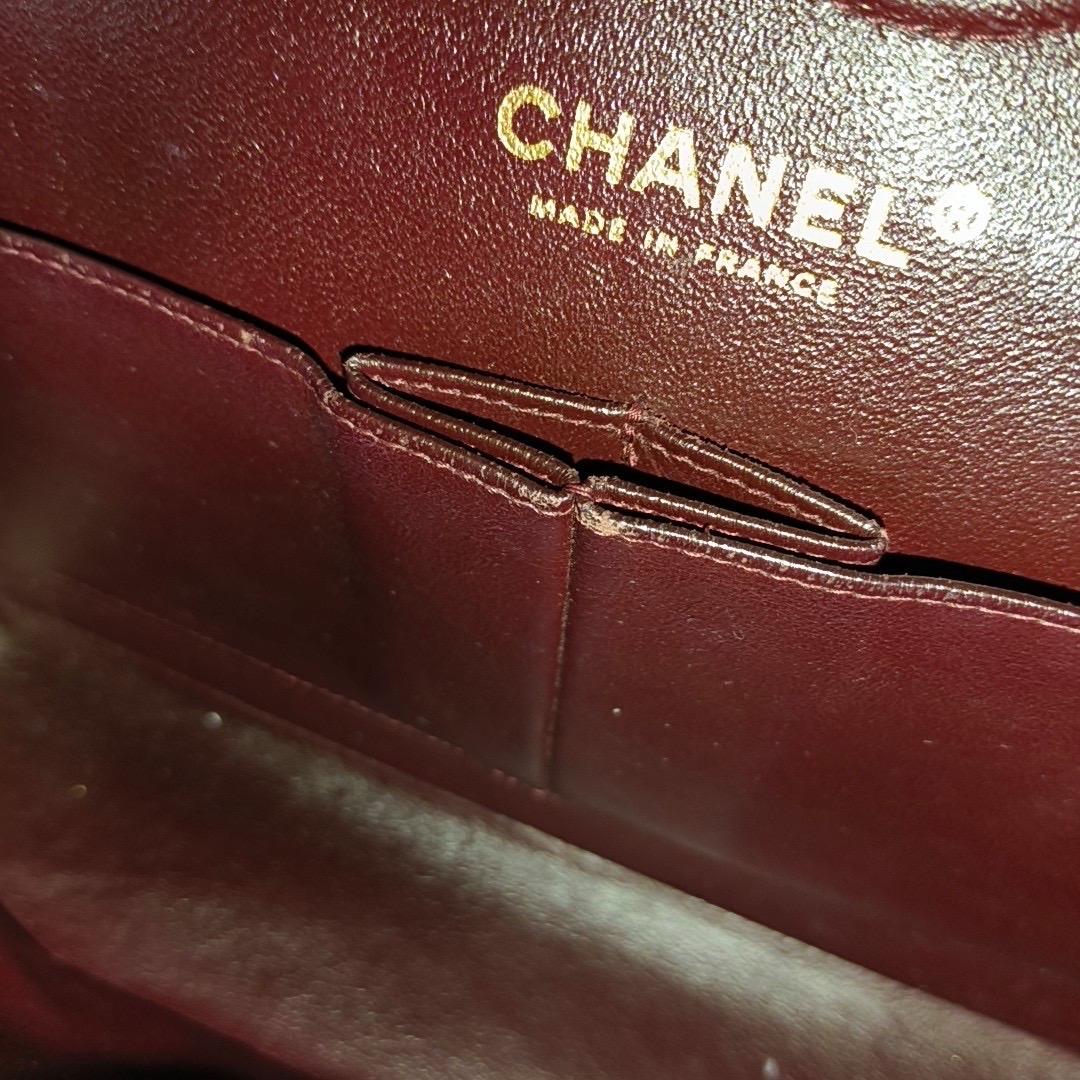 Chanel Classic Flap Small Black Lambskin Leather Gold Hardware For Sale 11