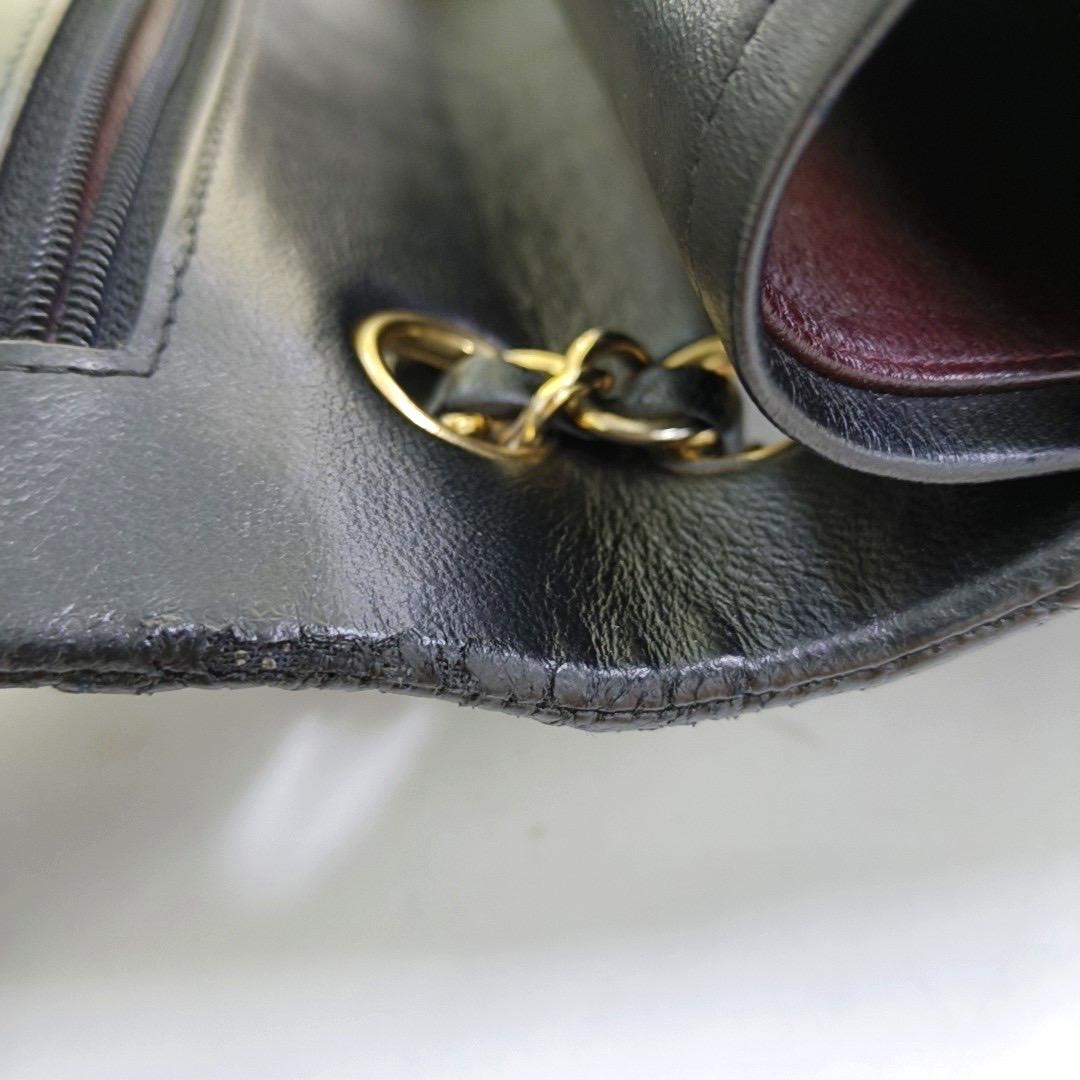 Chanel Classic Flap Small Black Lambskin Leather Gold Hardware For Sale 13