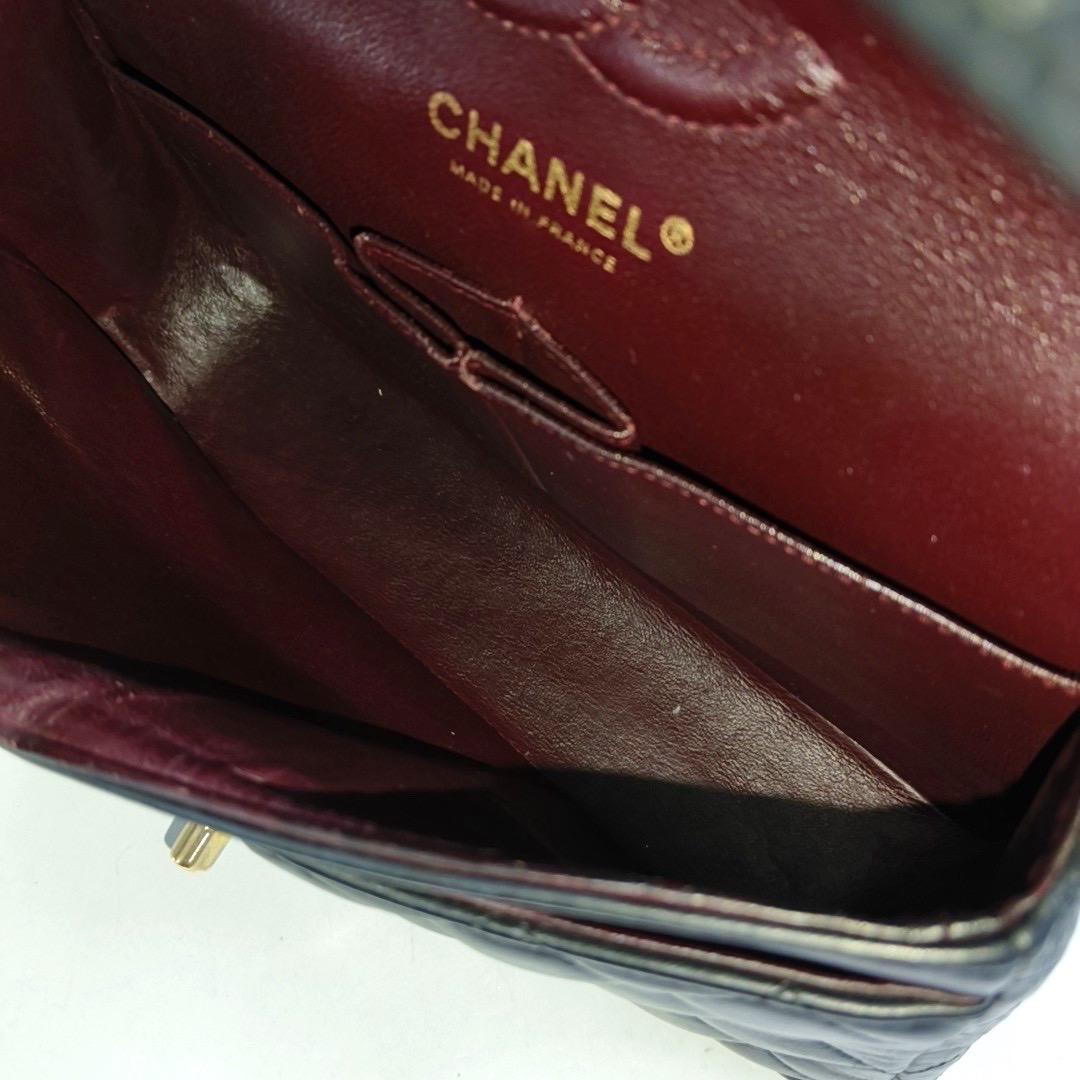 Chanel Classic Flap Small Black Lambskin Leather Gold Hardware For Sale 14