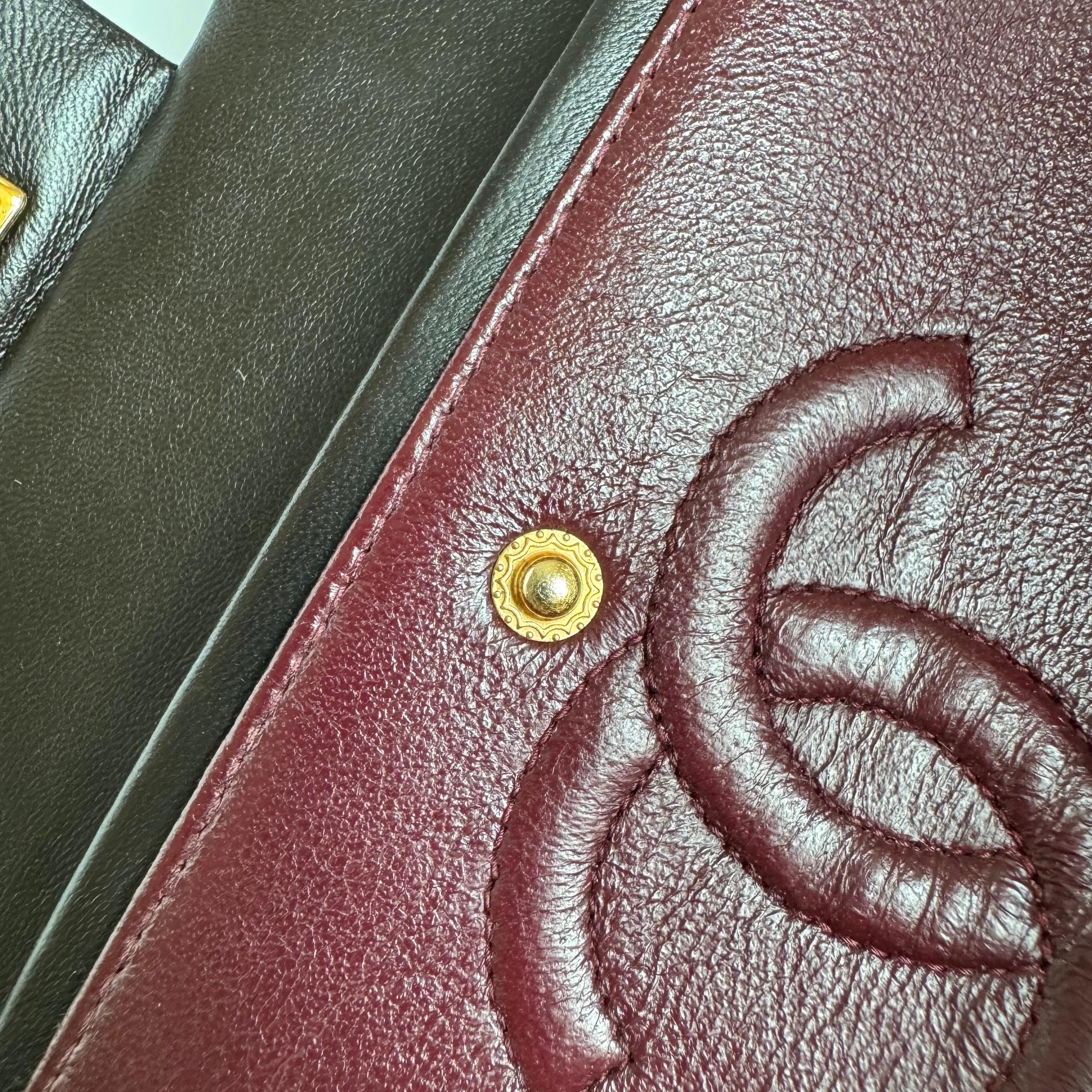 Chanel Classic Flap Small Dark Chocolate Brown Lambskin Leather with 24k GHW For Sale 13