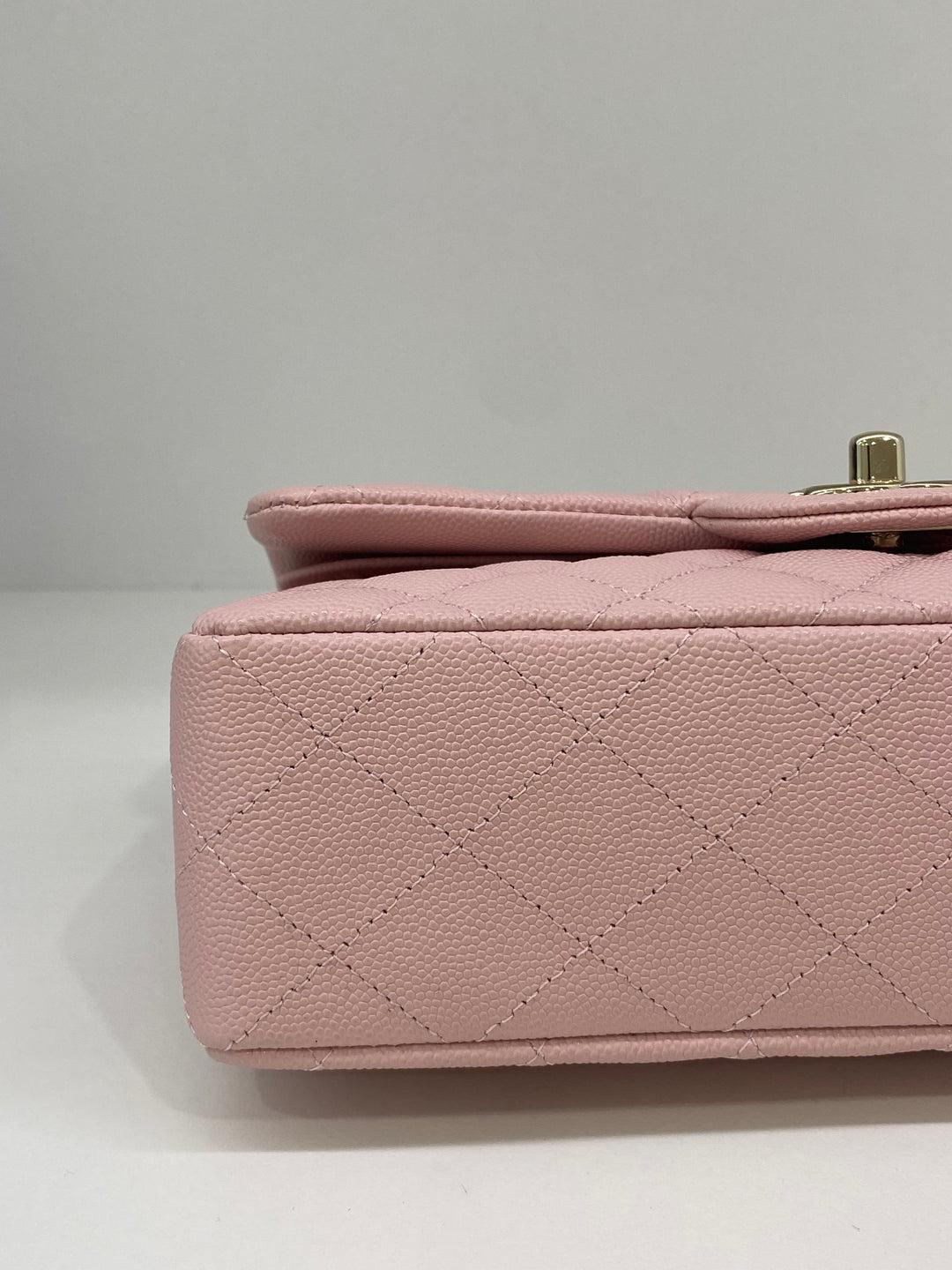 Chanel Classic Flap Small Soft Pink CGHW en vente 8