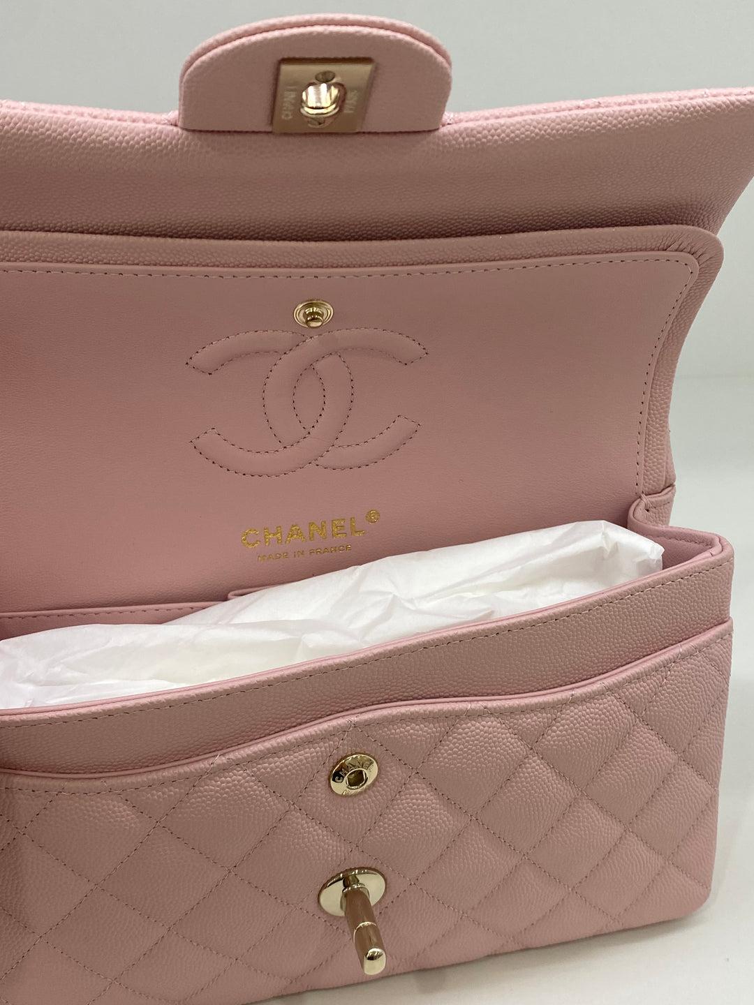 Chanel Classic Flap Small Soft Pink CGHW en vente 9