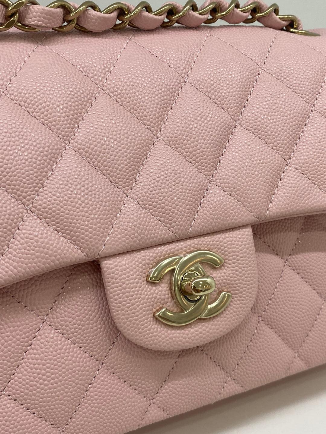 Chanel Classic Flap Klein Soft Pink CGHW Damen