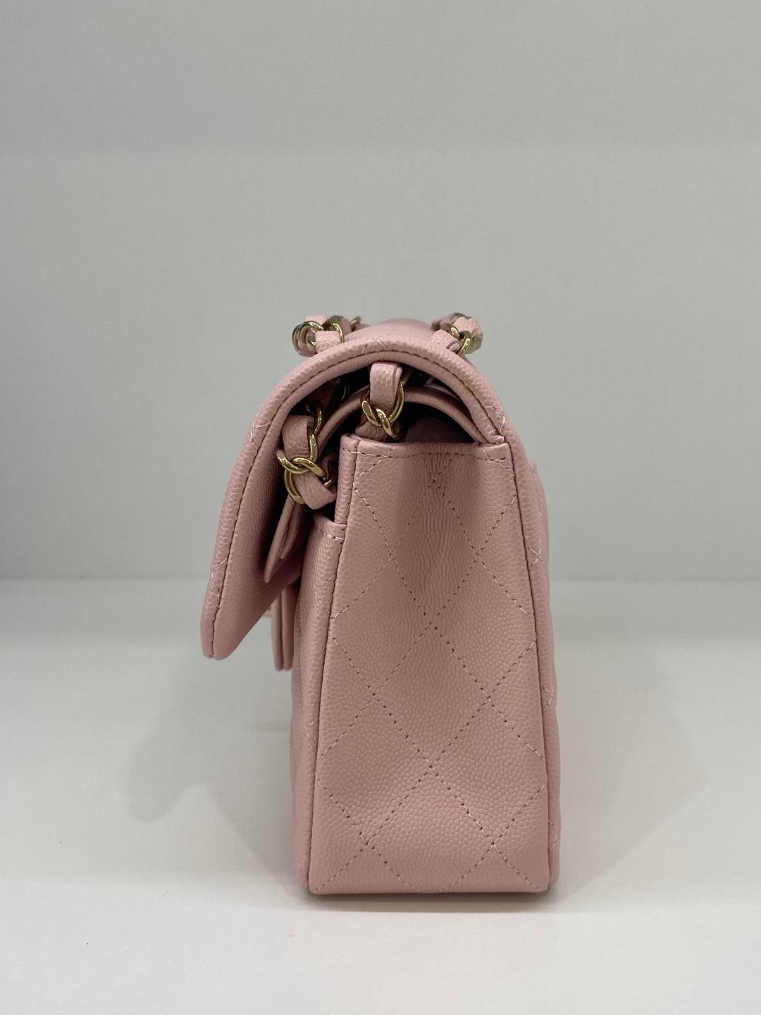 Chanel Classic Flap Small Soft Pink CGHW For Sale 1