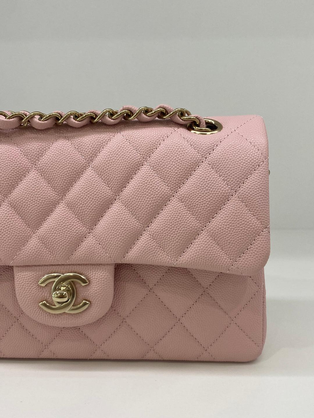Chanel Classic Flap Small Soft Pink CGHW en vente 2