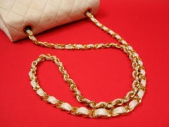 Chanel Classic Flap Small Square 224316 White Leather Shoulder Bag