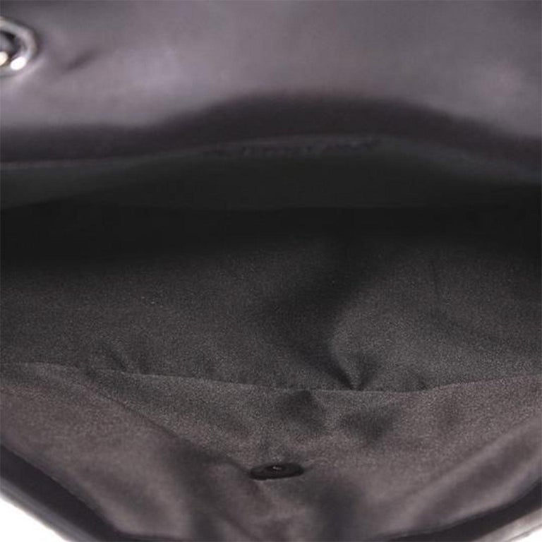 Chanel Classic Flap So Classic Jumbo Maxi Black Sequins Shoulder Bag For Sale 2
