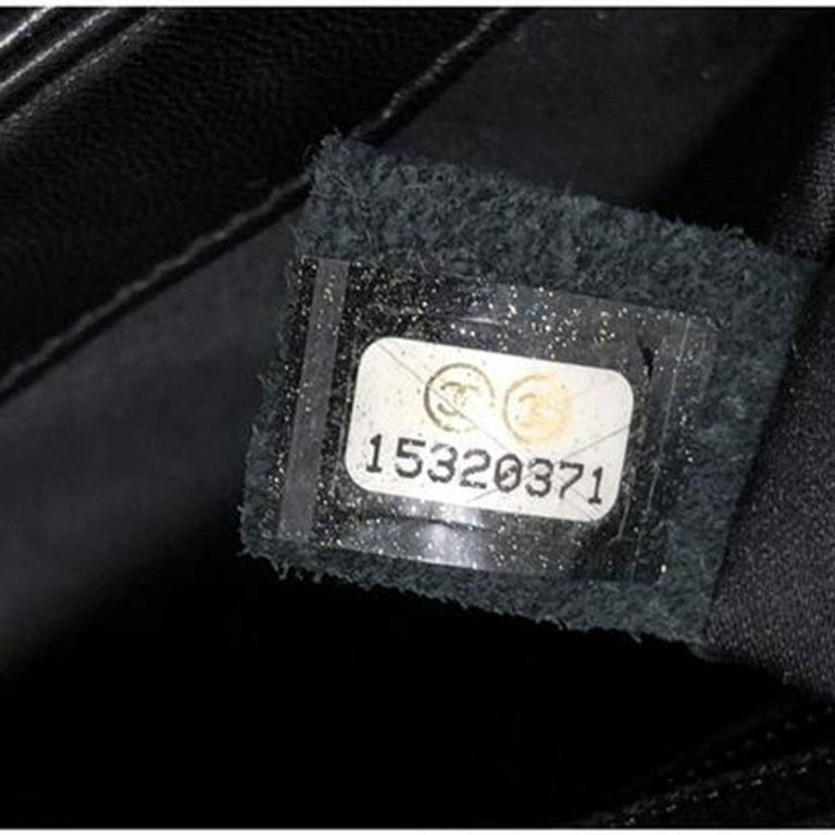 Chanel Classic Flap So Classic Jumbo Maxi Black Sequins Shoulder Bag For Sale 3