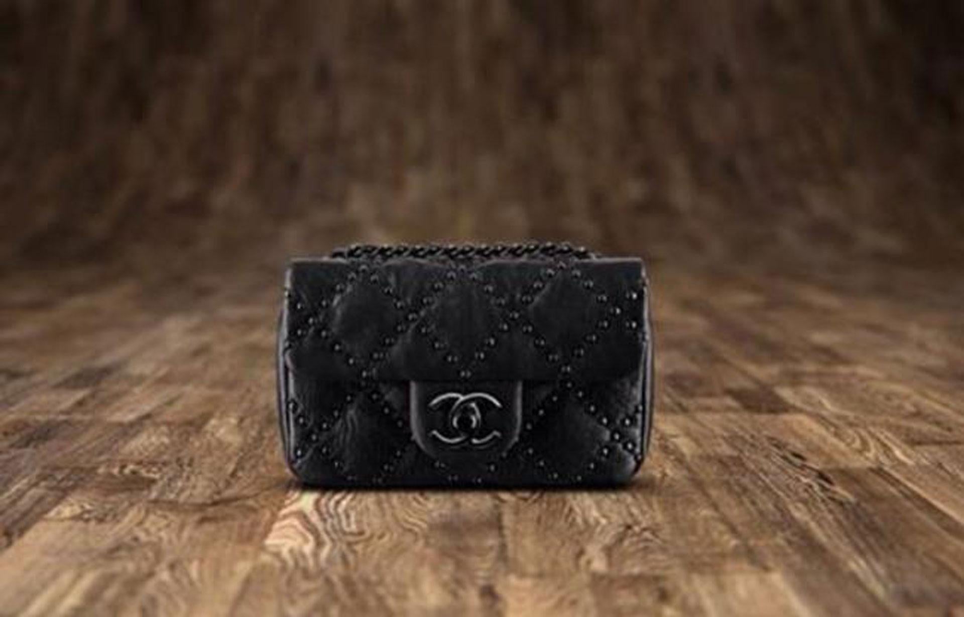 Chanel Classic Flap So Studded Mini Dallas Bolso cruzado de piel negro en venta 5