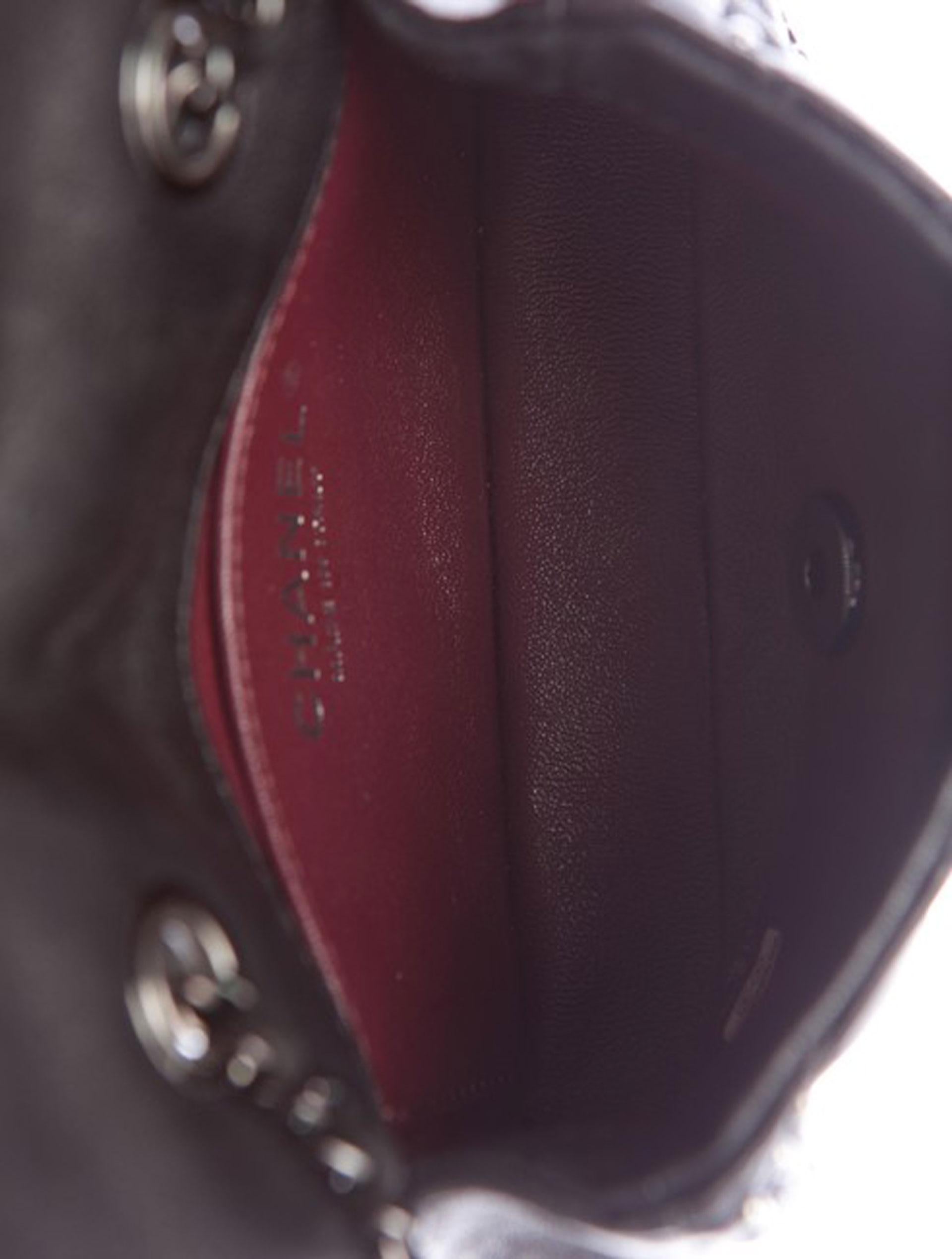 Women's or Men's Chanel Classic Flap So Studded Mini Dallas Black Leather Cross Body Bag For Sale
