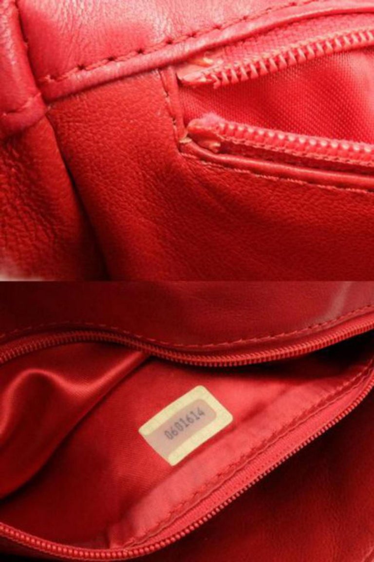 Chanel Classic Flap Strand Square Mini 221924 Red Leather Shoulder Bag ...