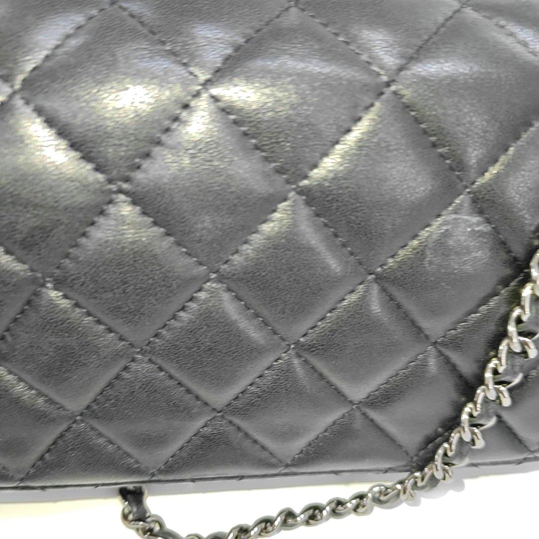Chanel Classic Flap Super Mini Black Lambskin Leather Silver Hardware 7