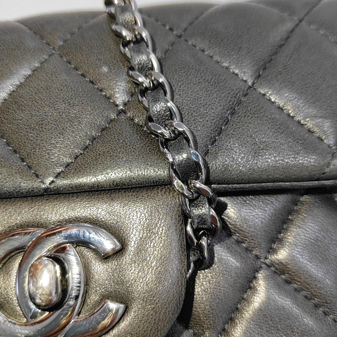 Chanel Classic Flap Super Mini Black Lambskin Leather Silver Hardware 13