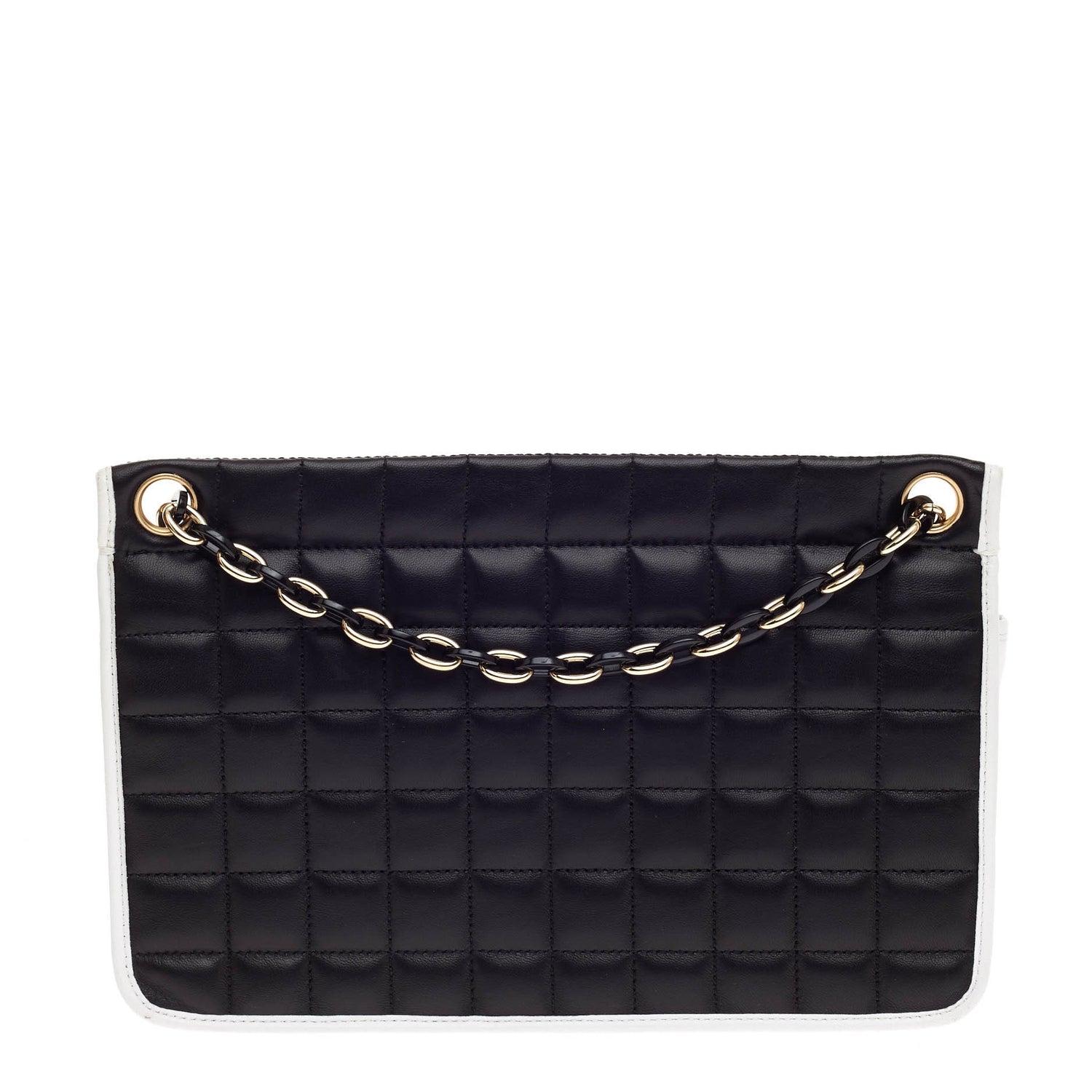 Chanel Classic Flap Two Tone Limited Edition Black & White Lambskin Leather Bag For Sale 2