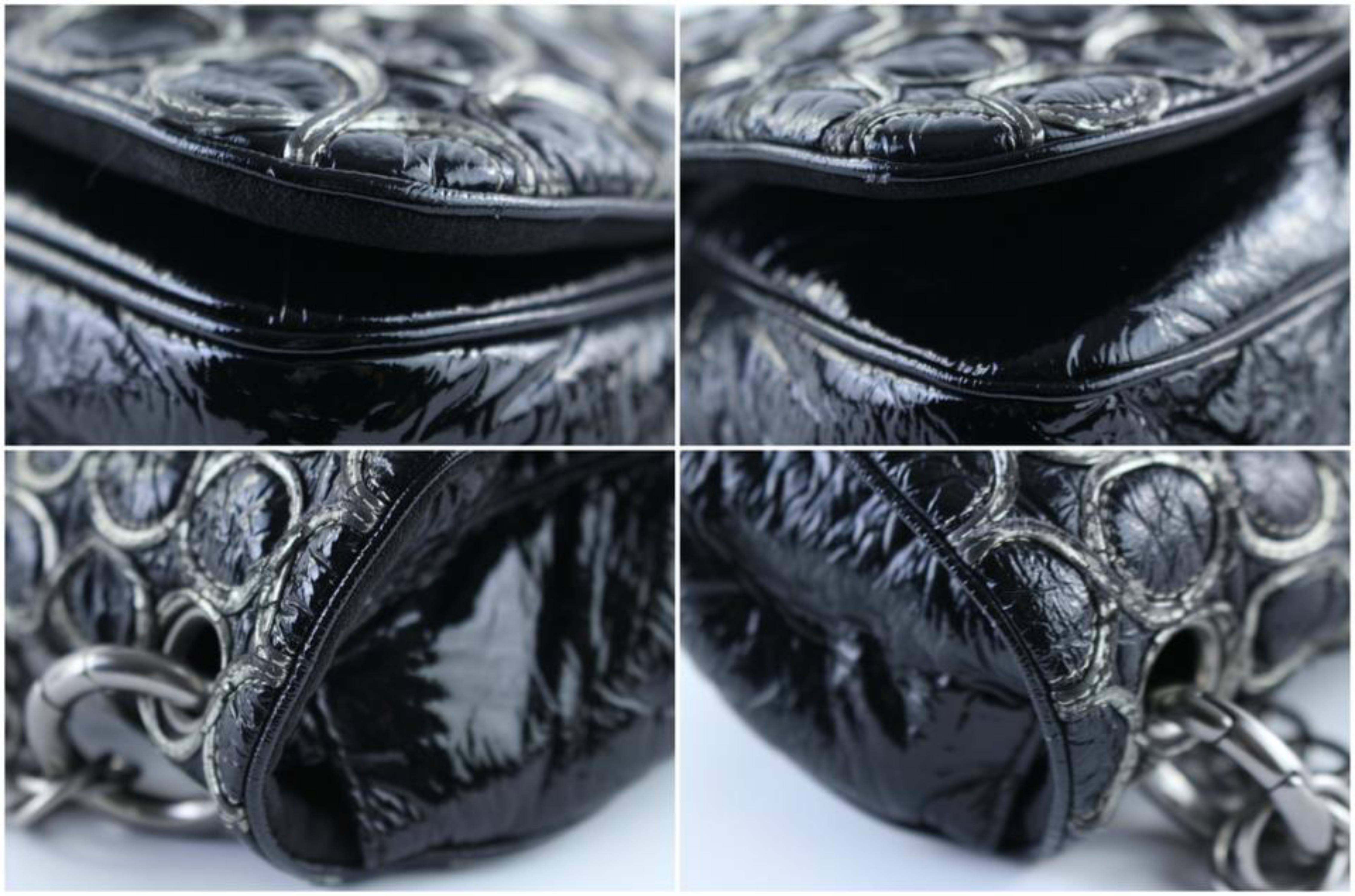 Chanel Classic Flap (Utlra Rare) Bubble Cube 219990 Black Patent Leather Cross B For Sale 7