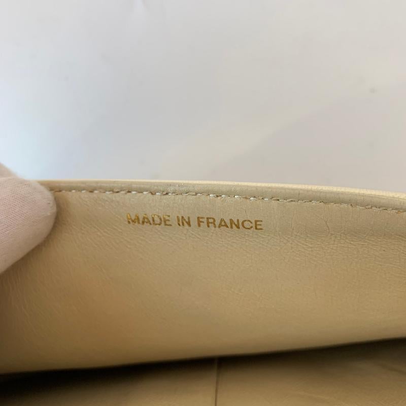 Chanel Classic Flap Vintage 1995 White Lambskin Leather with 24k Gold Hardware 10