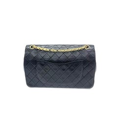 Chanel Classic Flap Vintage Black Lambskin Leather with Gold Hardware Chain