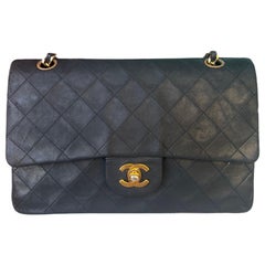 Chanel Classic Flap Vintage Black Leather with 24k Gold Hardware