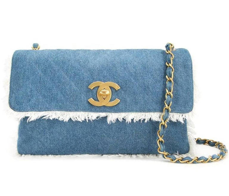 Chanel Vintage Mini Flap Denim Rare Cross Body Bag  Chanel handbags, Vintage  chanel, Handbags australia