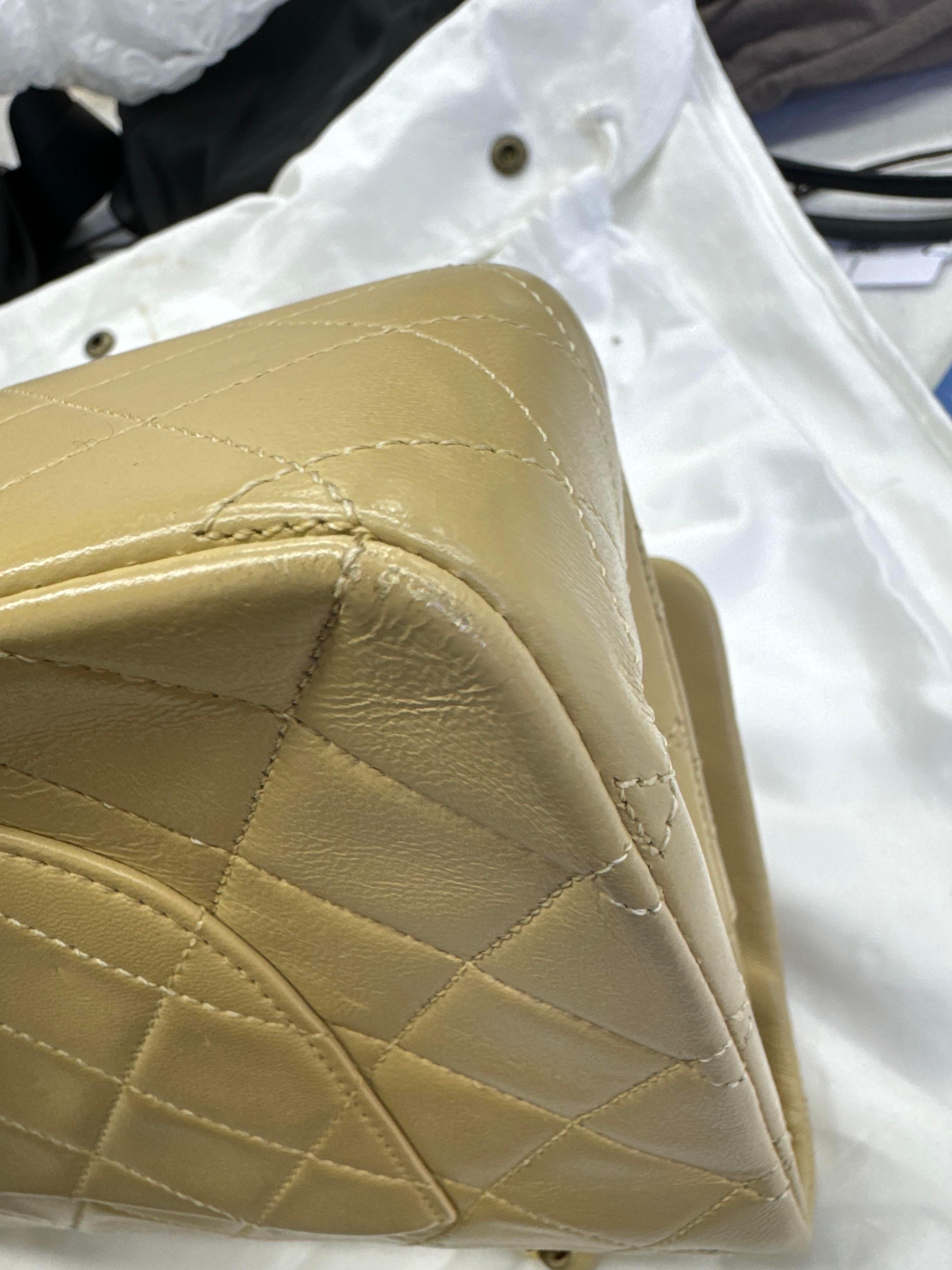 Chanel Classic Flap Vintage Medium Beige Lambskin with 24k Gold HW 1994-96 7