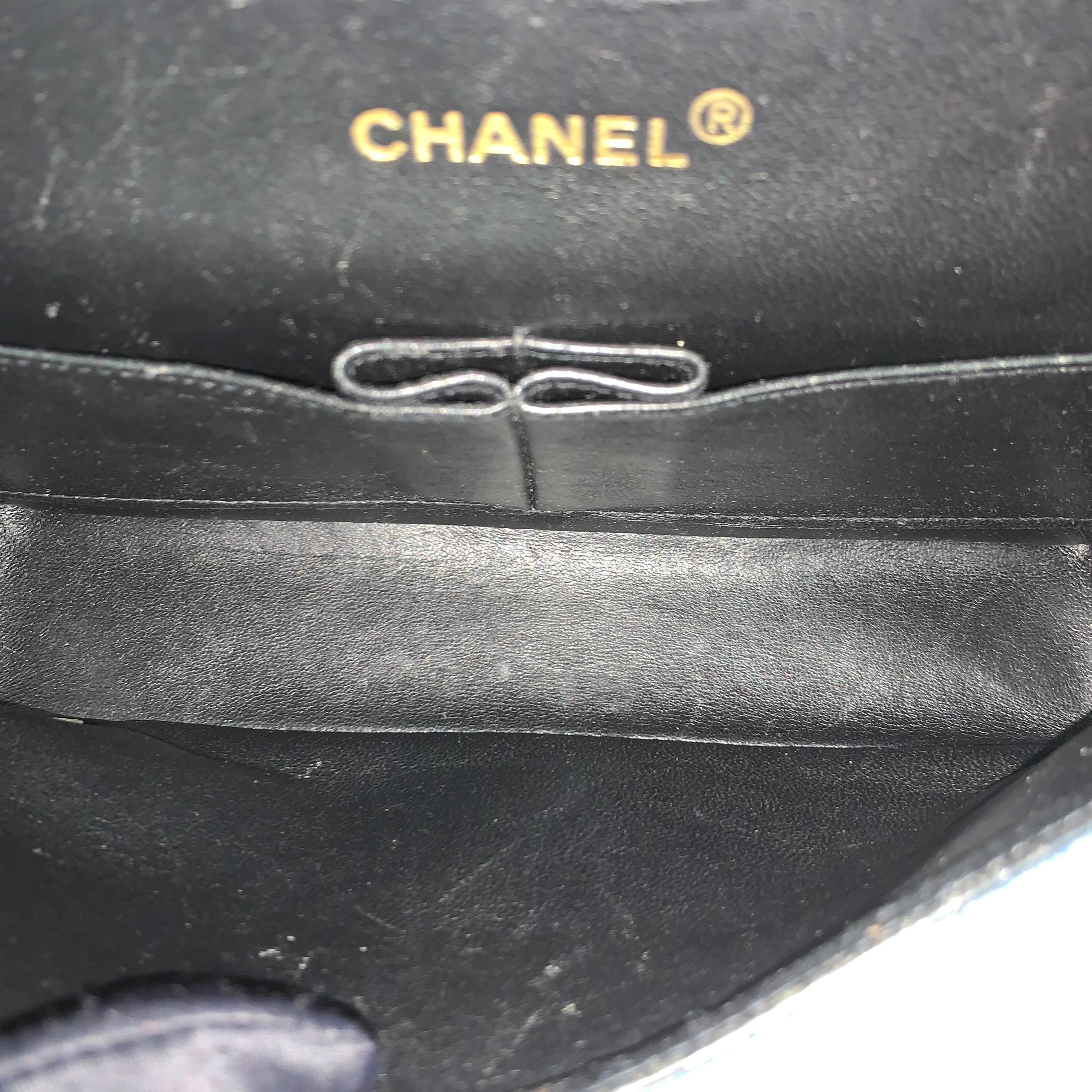 Chanel Classic Flap Vintage Vaquero Azul Medio con HW de oro de 24 quilates, 1989-1991 en venta 1