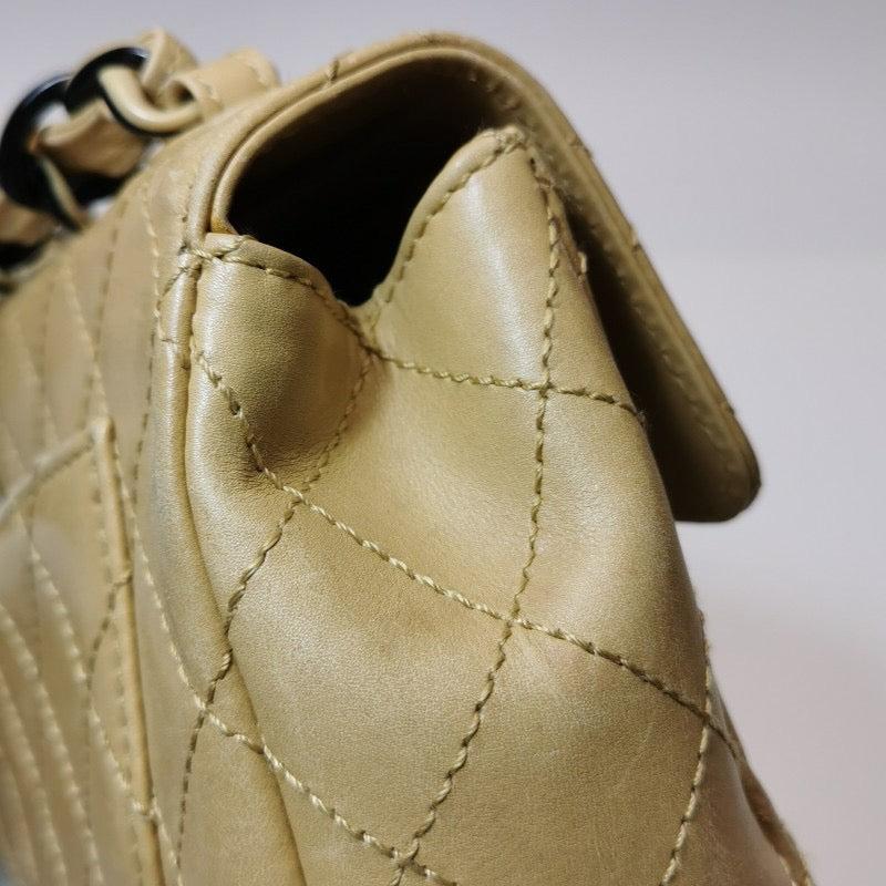 Chanel Classic Flap Vintage Mini Beige Calfskin Bi-color Acrylic Strap Crossbody 14