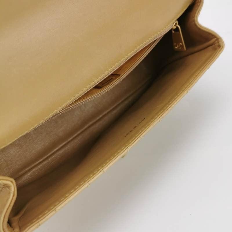 Chanel Classic Flap Vintage Mini Beige Calfskin Bi-color Acrylic Strap Crossbody 3