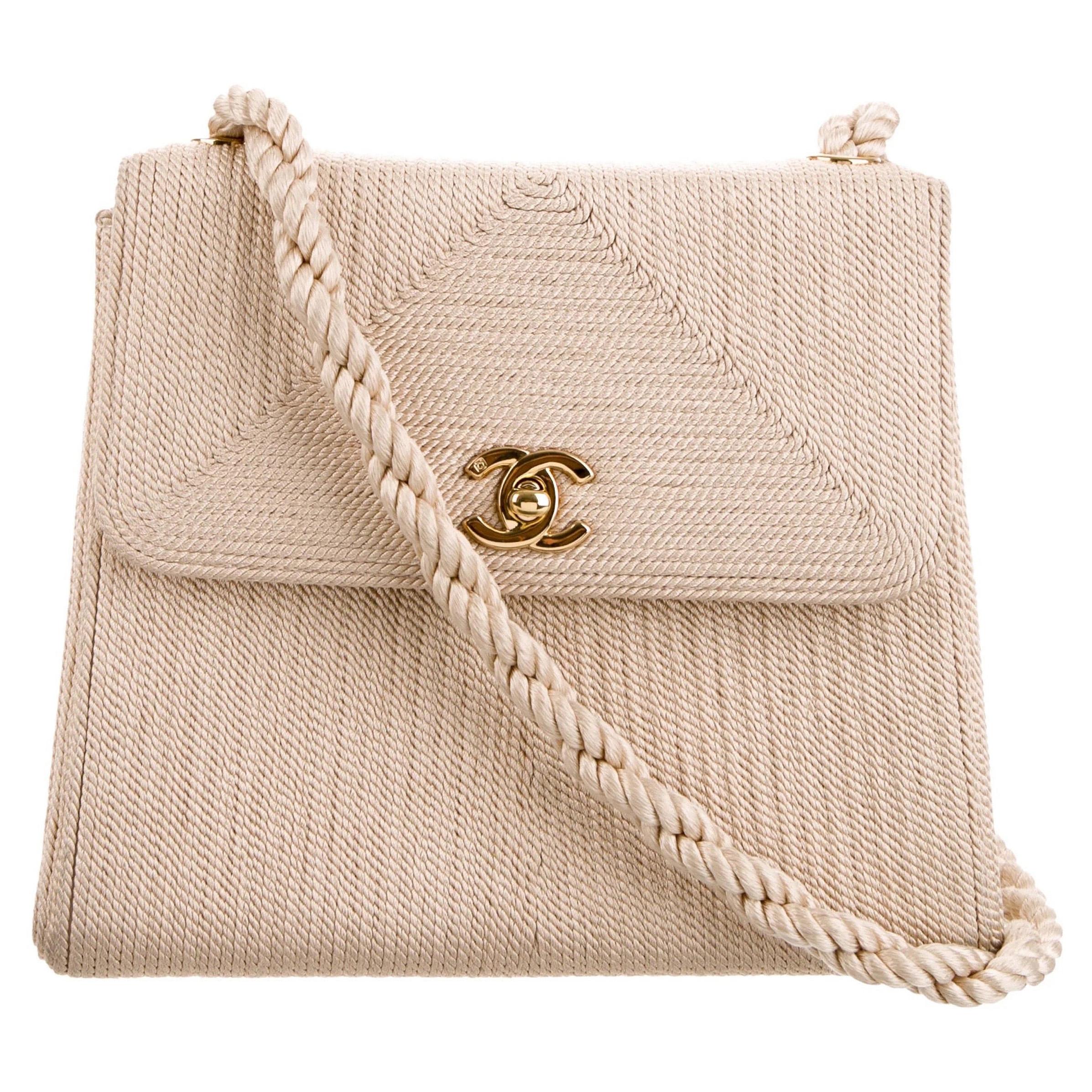 Chanel Organic Raffia Camelia Limited Edition Tote Beige Rope