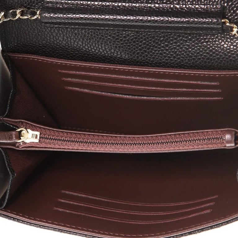 Chanel Classic Flap Wallet Crossbody Bag Quilted Caviar Mini at 1stDibs