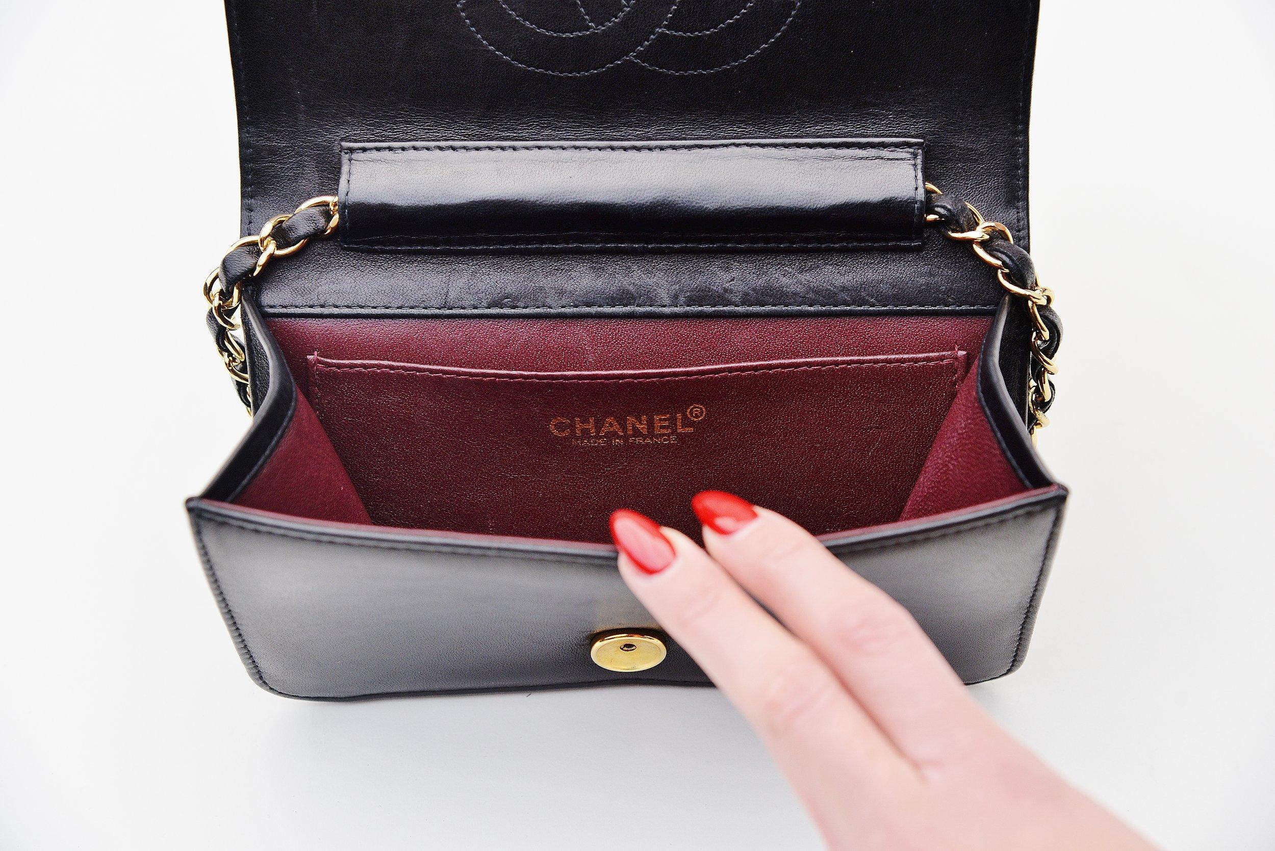 Chanel Classic Full Flap Tasche Gestepptes Lammfell Klein 3