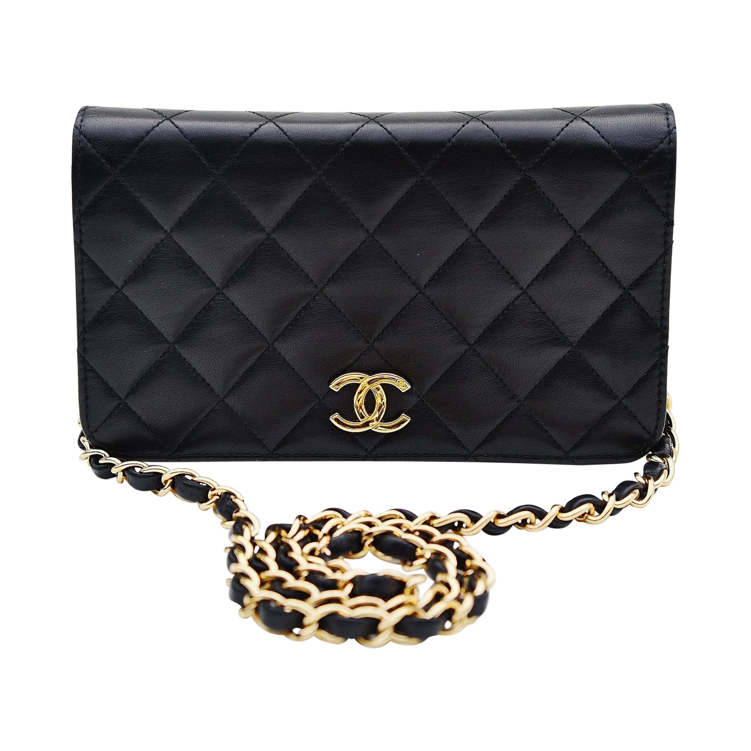 Chanel Classic Full Flap Bag Quilted Lambskin Small at 1stDibs