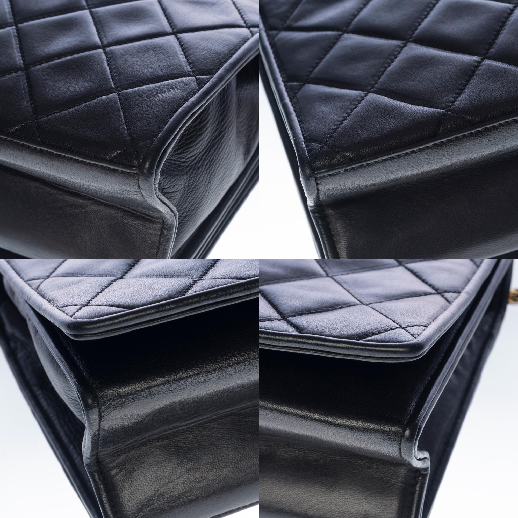Chanel Classic Full Flap Pockets shoulder bag in black quilted leather and GHW 4