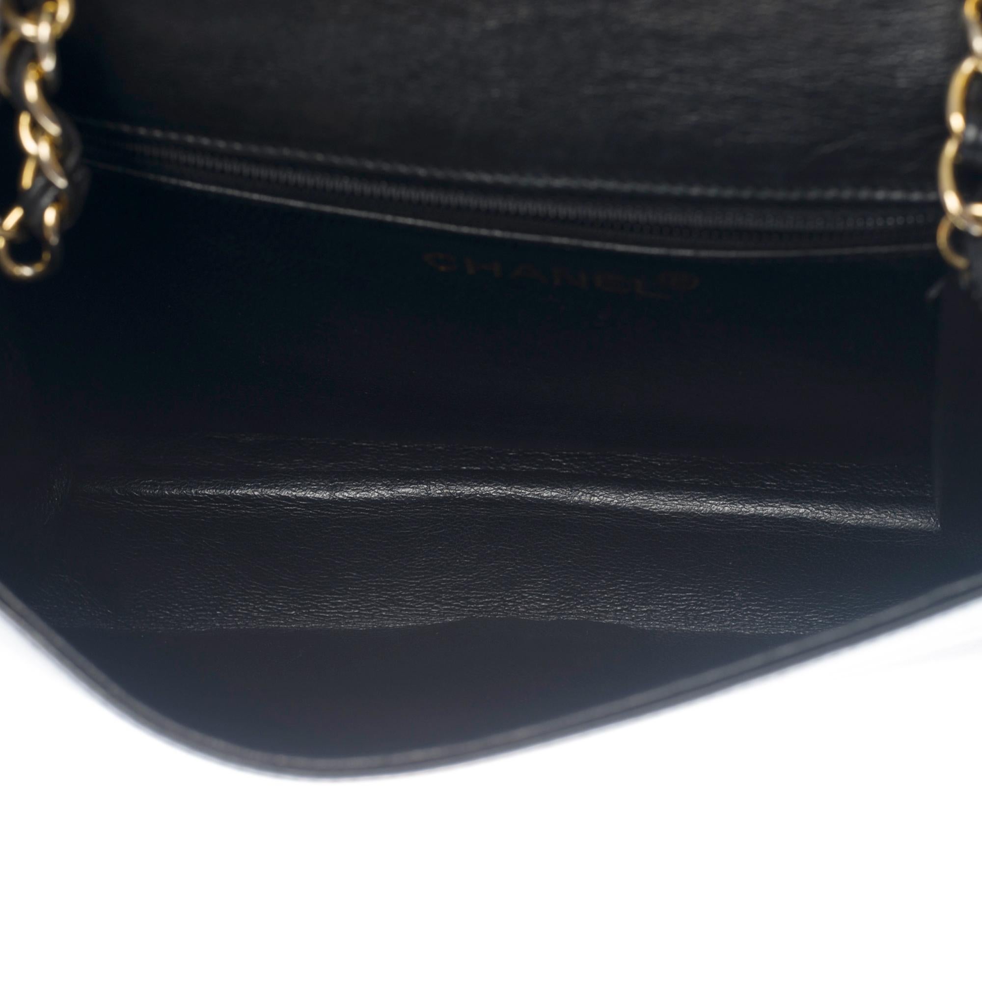 Chanel Classic Full Flap Pockets shoulder bag in black quilted leather and GHW 1
