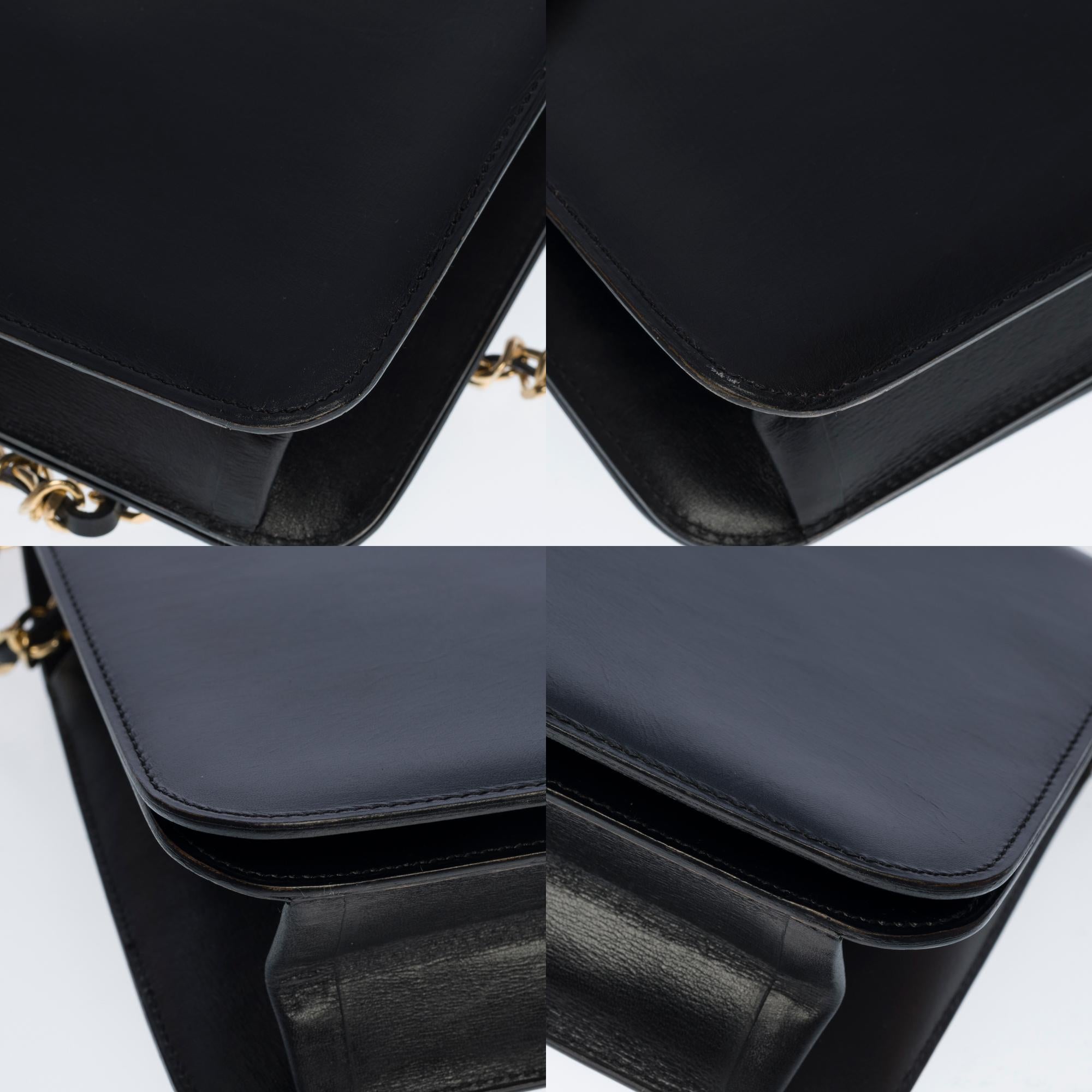 Chanel Classic Full Flap shoulder bag in black Calf leather and GHW 4