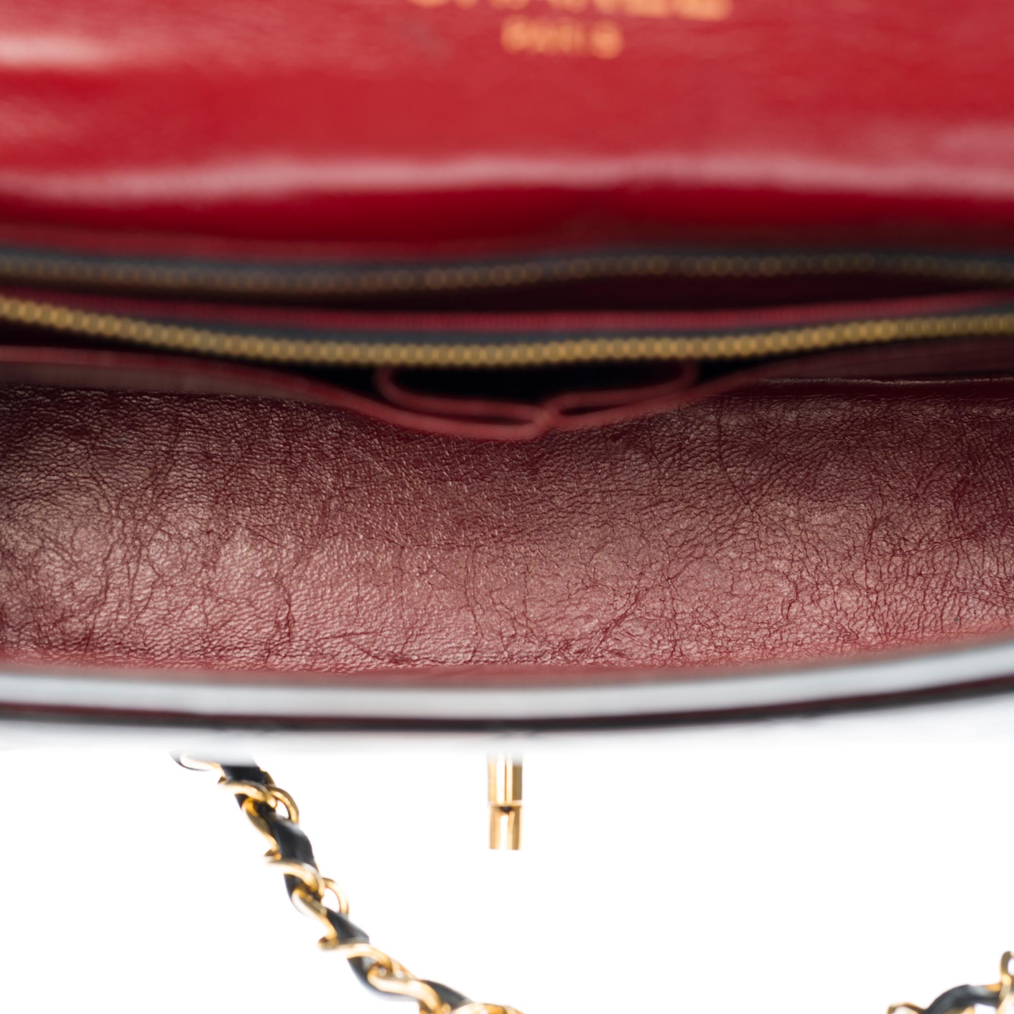 Chanel Classic Full Flap shoulder bag in black quilted leather and gold hardware 1