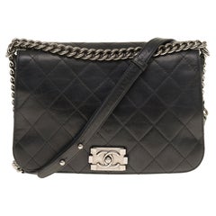 Chanel Classic Full Flap shoulder bag in black quilted leather, SHW