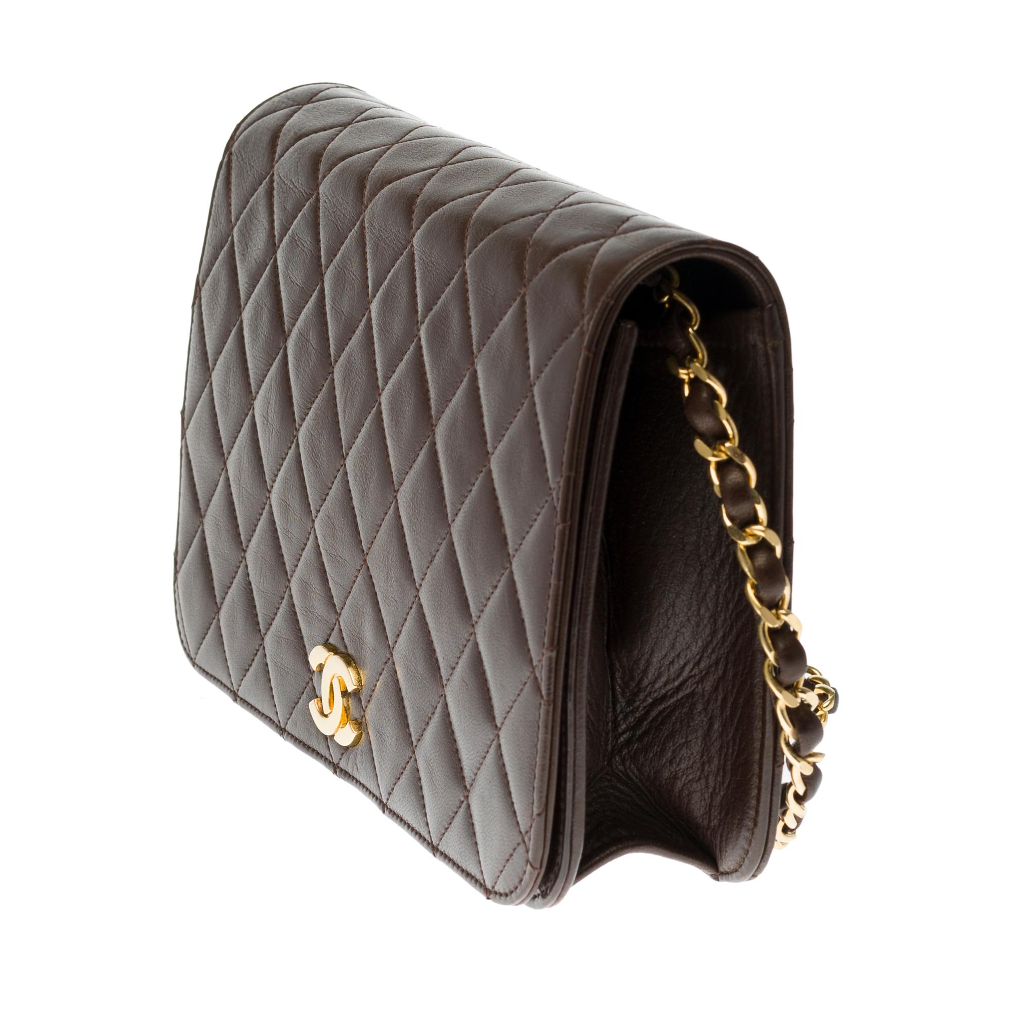 chanel brown classic flap