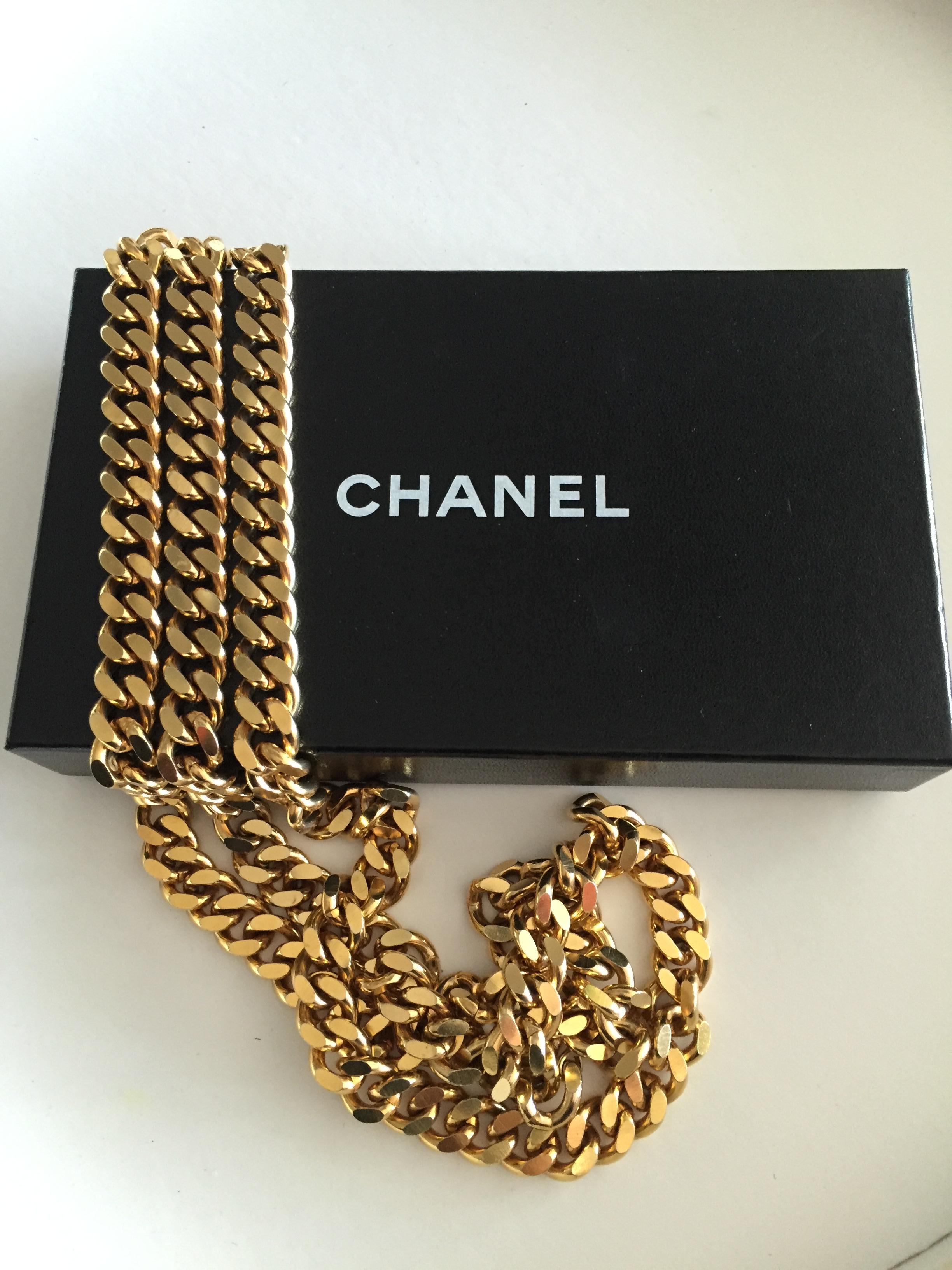 Chanel Classic Golden Link Chain Belt Adjustable Length 2