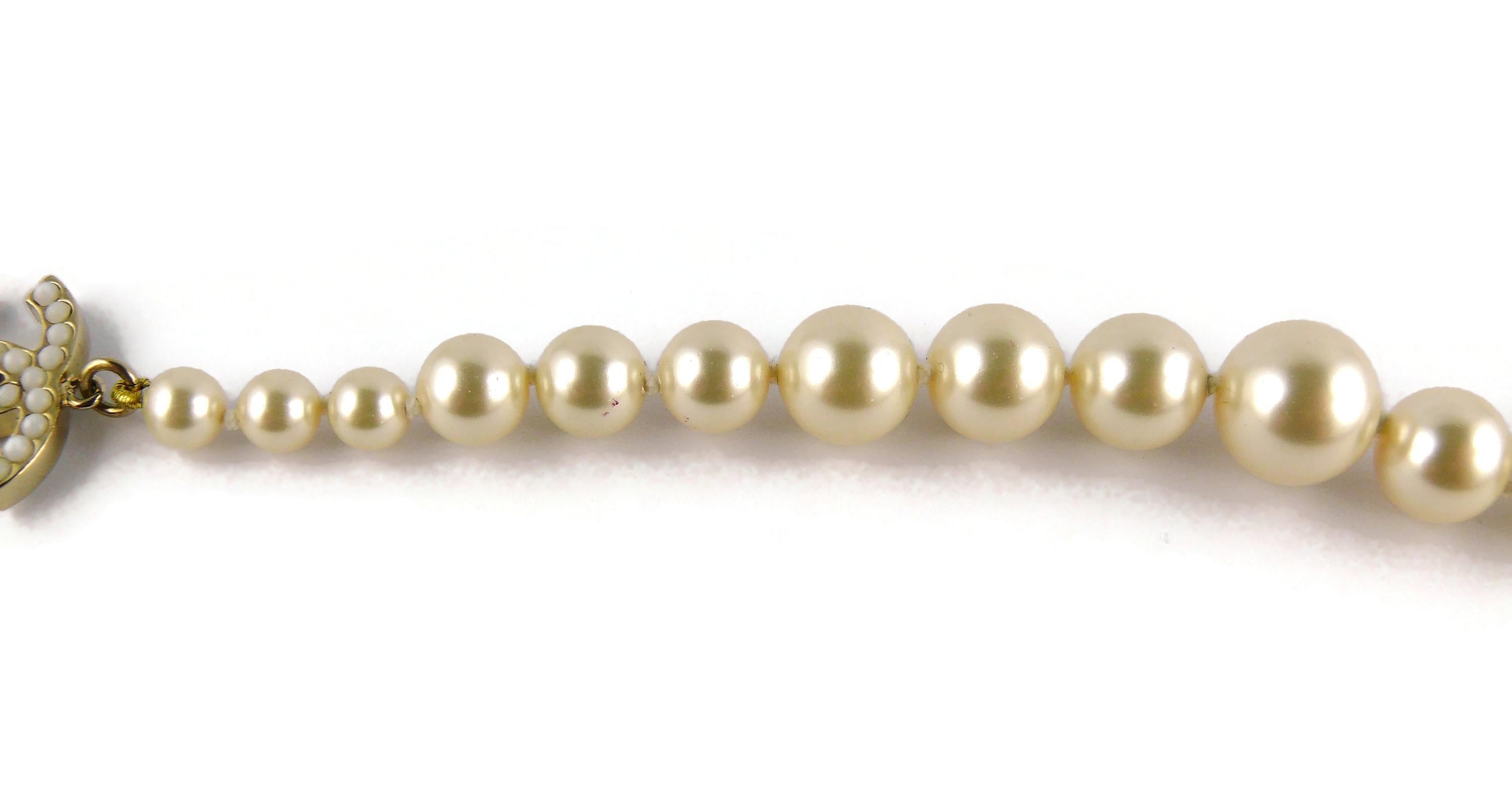 Chanel Classic Graduated Pearls CC Necklace 6