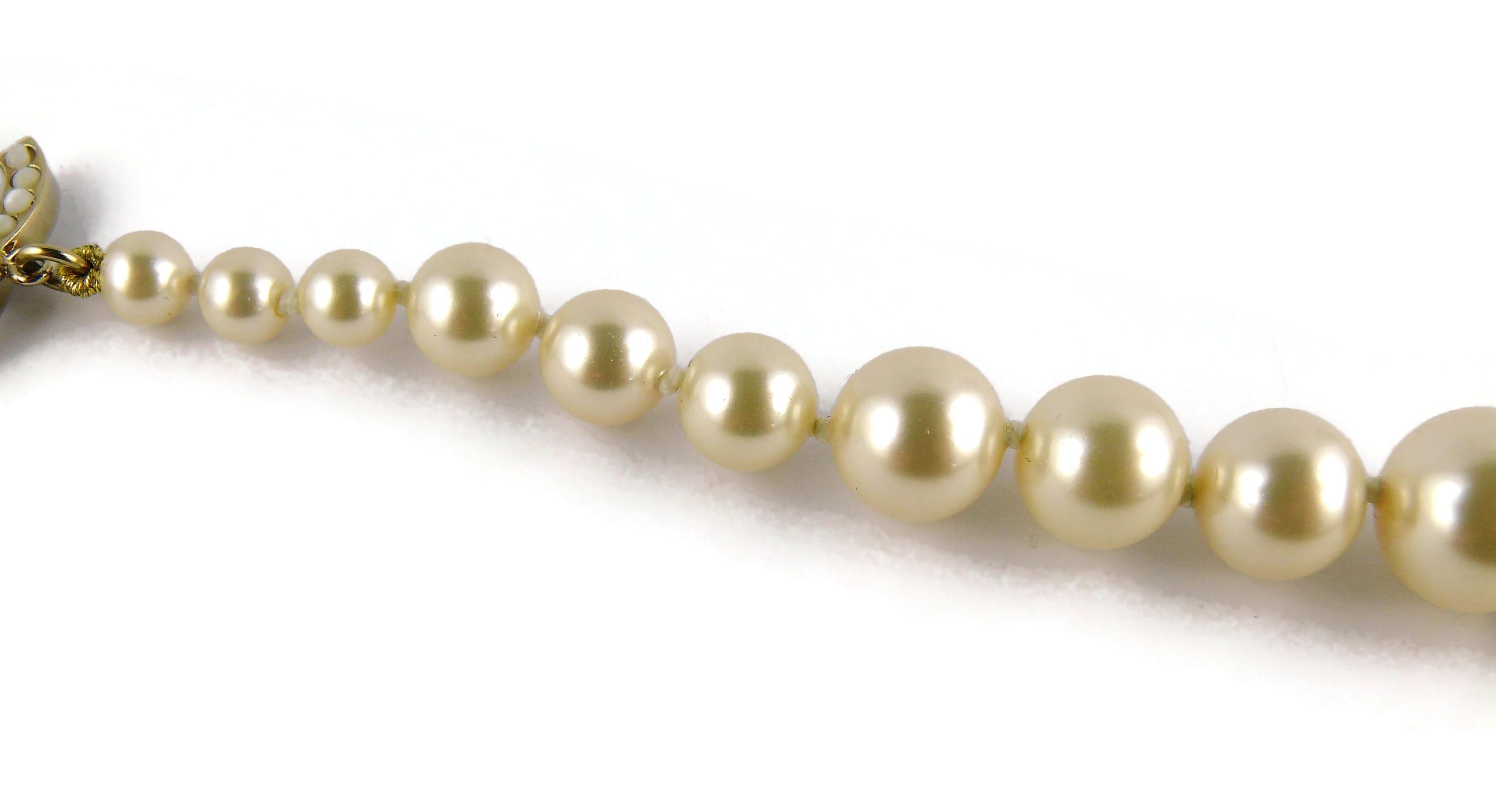 Chanel Classic Graduated Pearls CC Necklace 2