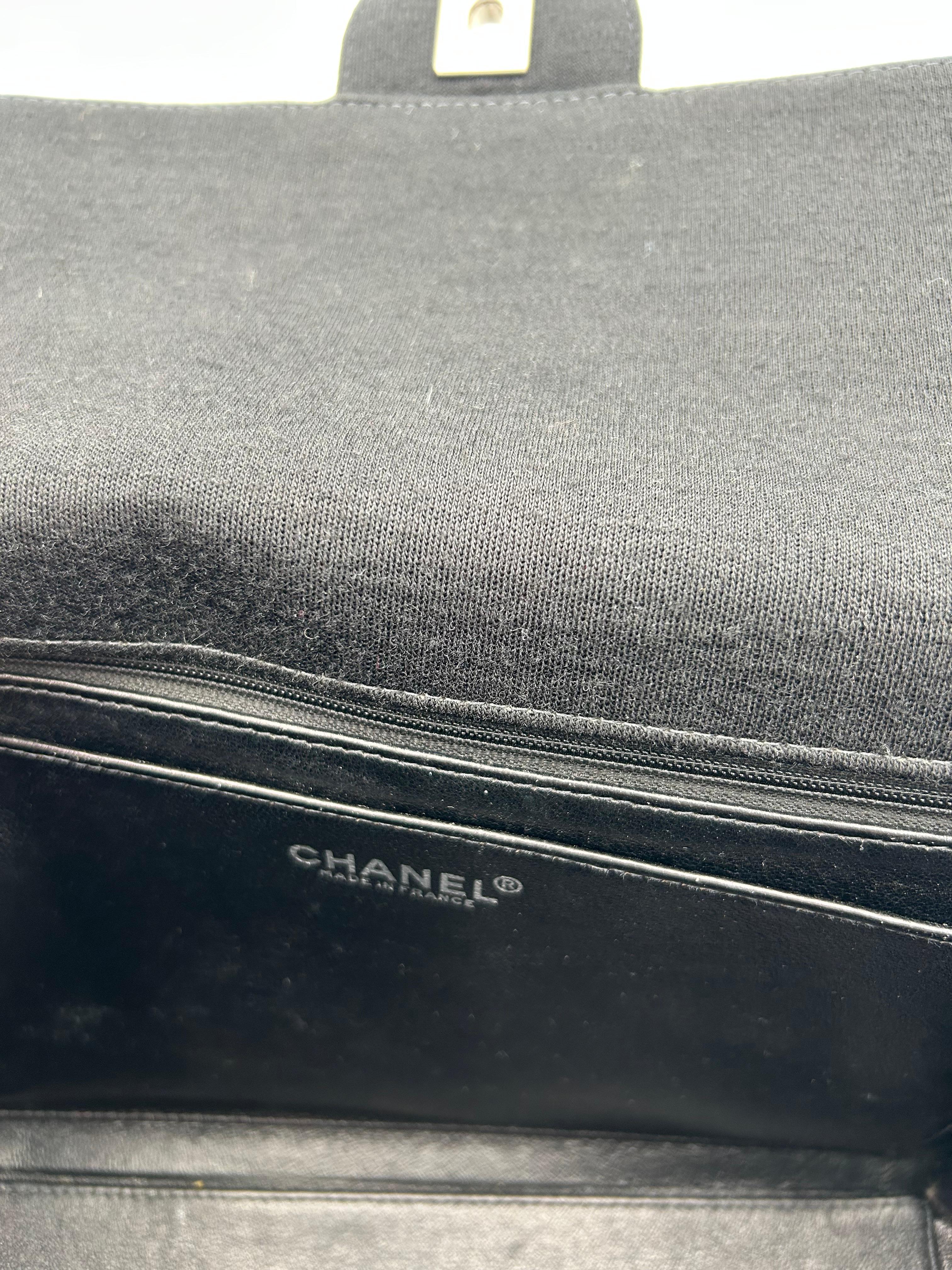 Chanel Classic Jersey Bag Silver Hardware 1998 For Sale 5