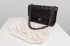 Chanel Classic Jumbo Black Caviar Silver Hardware